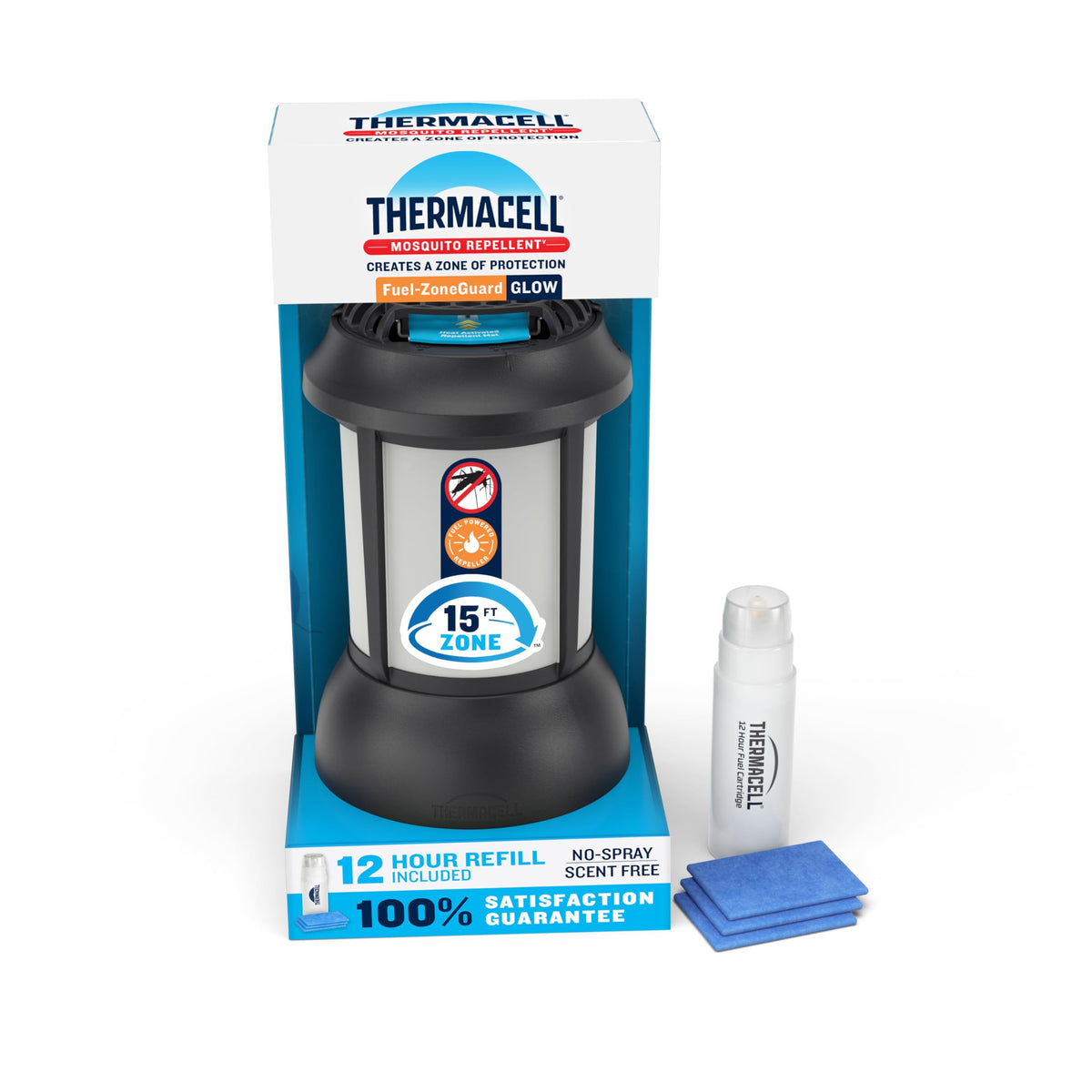 Thermacell linterna frontal mostrando diseño y protección inmediata
