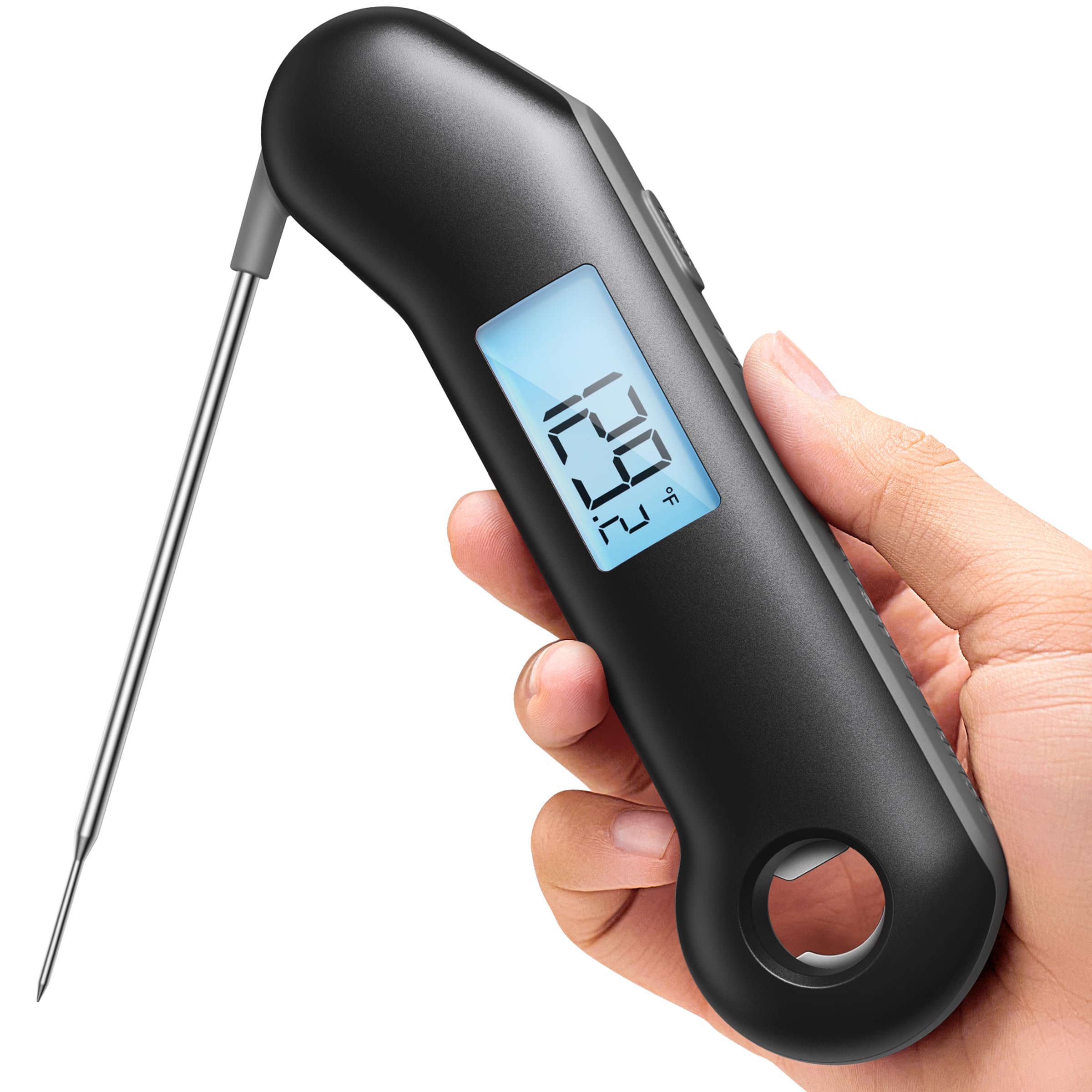 ThermoMaven frente del dispositivo mostrando lectura rápida y ventaja de velocidad
