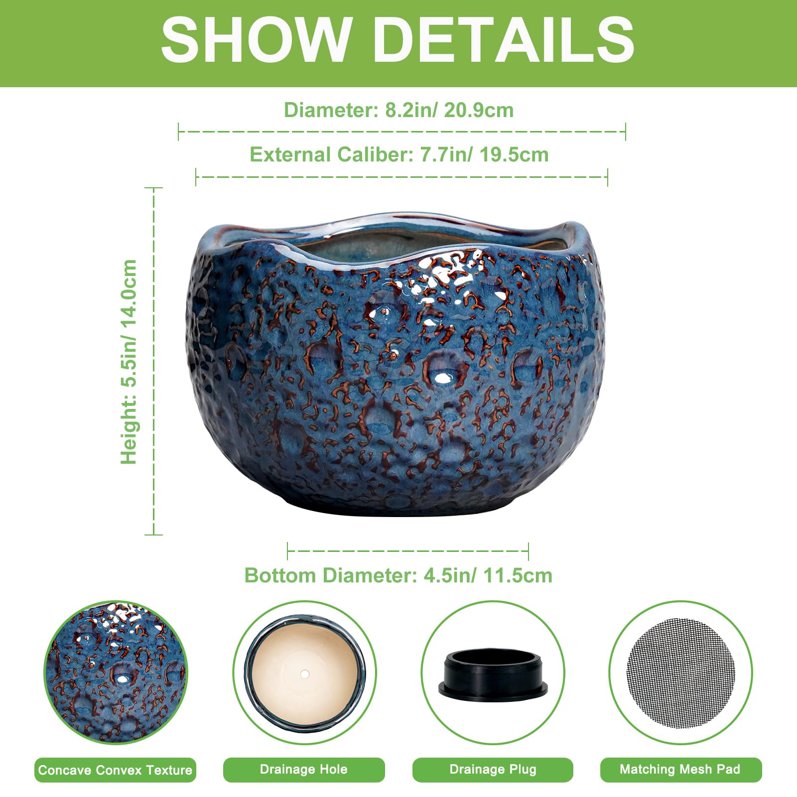 Thirtypot detalle de textura lunar que realza la decoración y el tacto