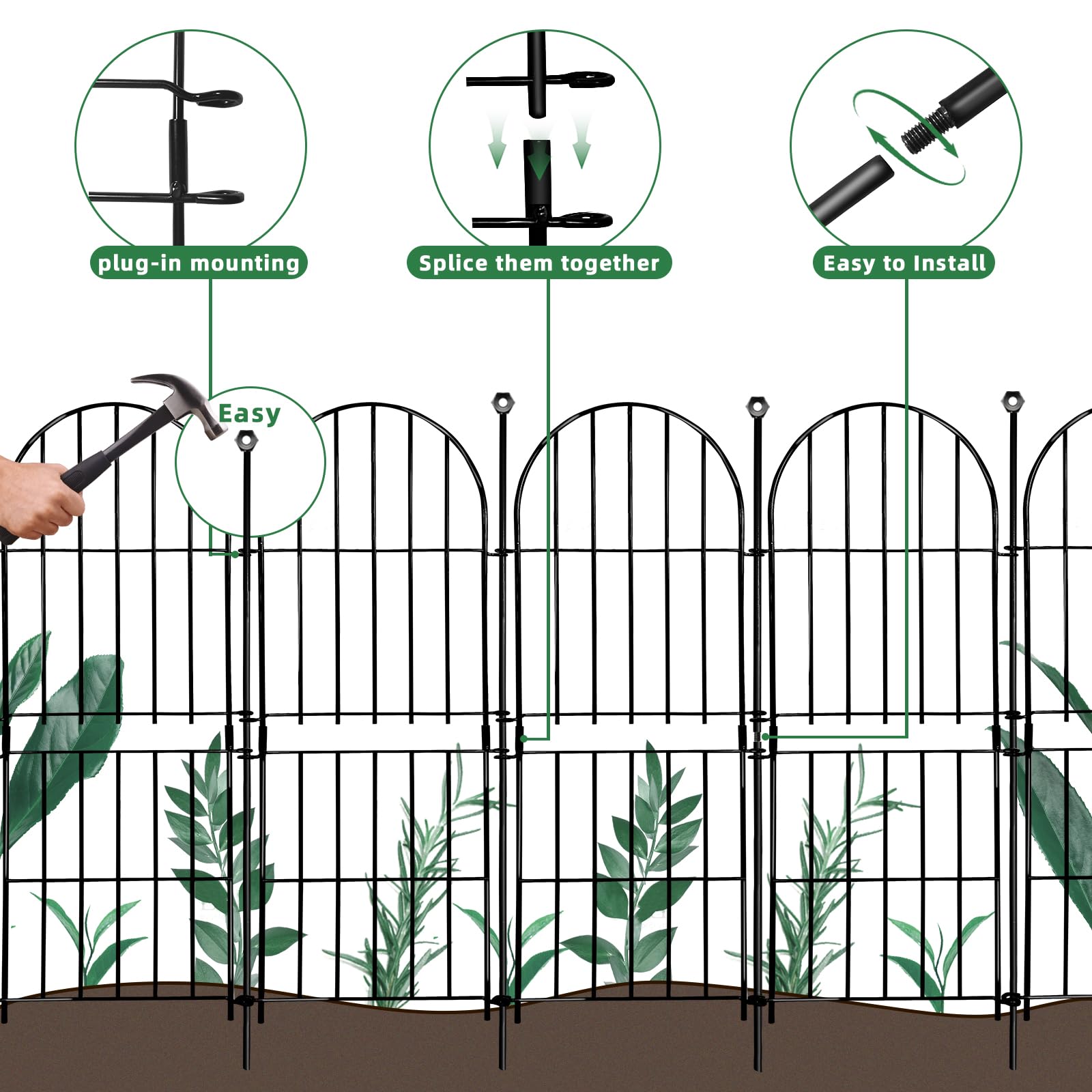 Thrivinest panel instalado en parterre protegiendo plantas y resaltando flores