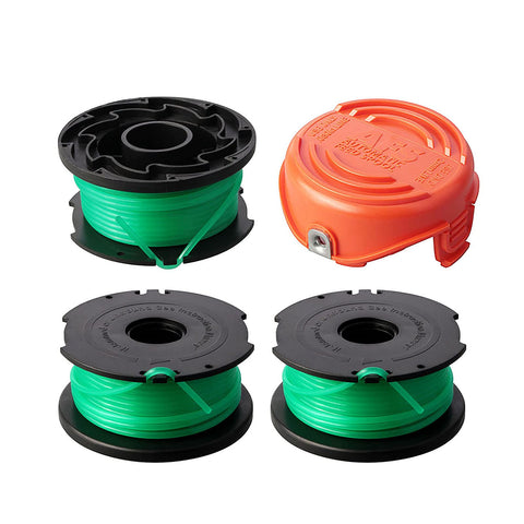 THTEN carrete frontal empacado mostrando ajuste rápido compatible con Black & Decker