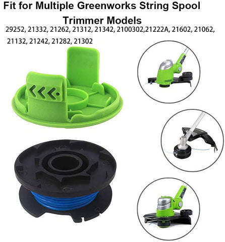THTEN etiqueta con lista de modelos Greenworks compatibles para confirmar ajuste