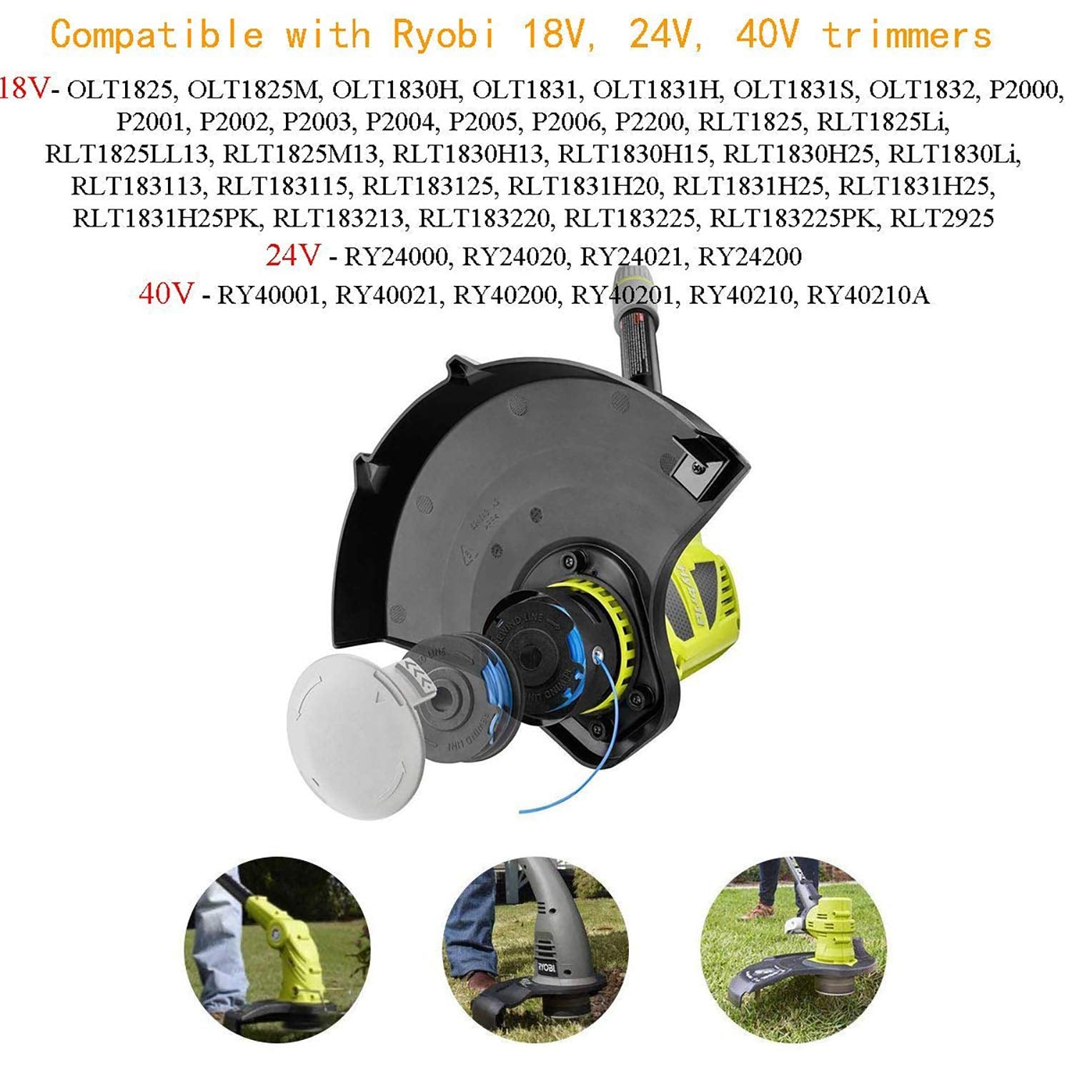 THTEN etiqueta con referencias compatibles para identificar modelos Ryobi