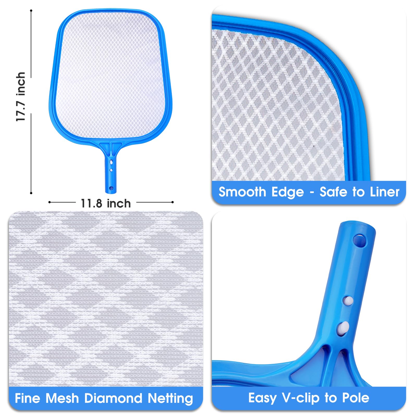 TidyMister cepillo 18" en uso frotando pared sin dañar el liner