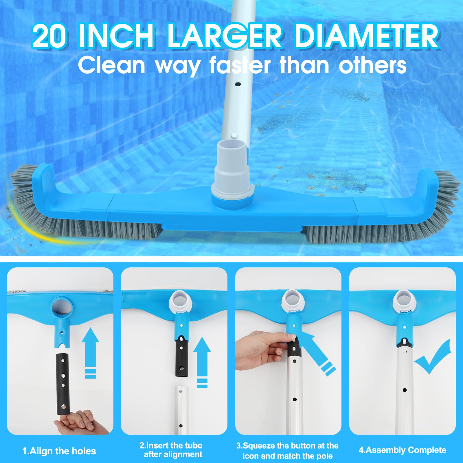 TidyMister detalle de cerdas de nylon resistente para eliminar suciedad incrustada