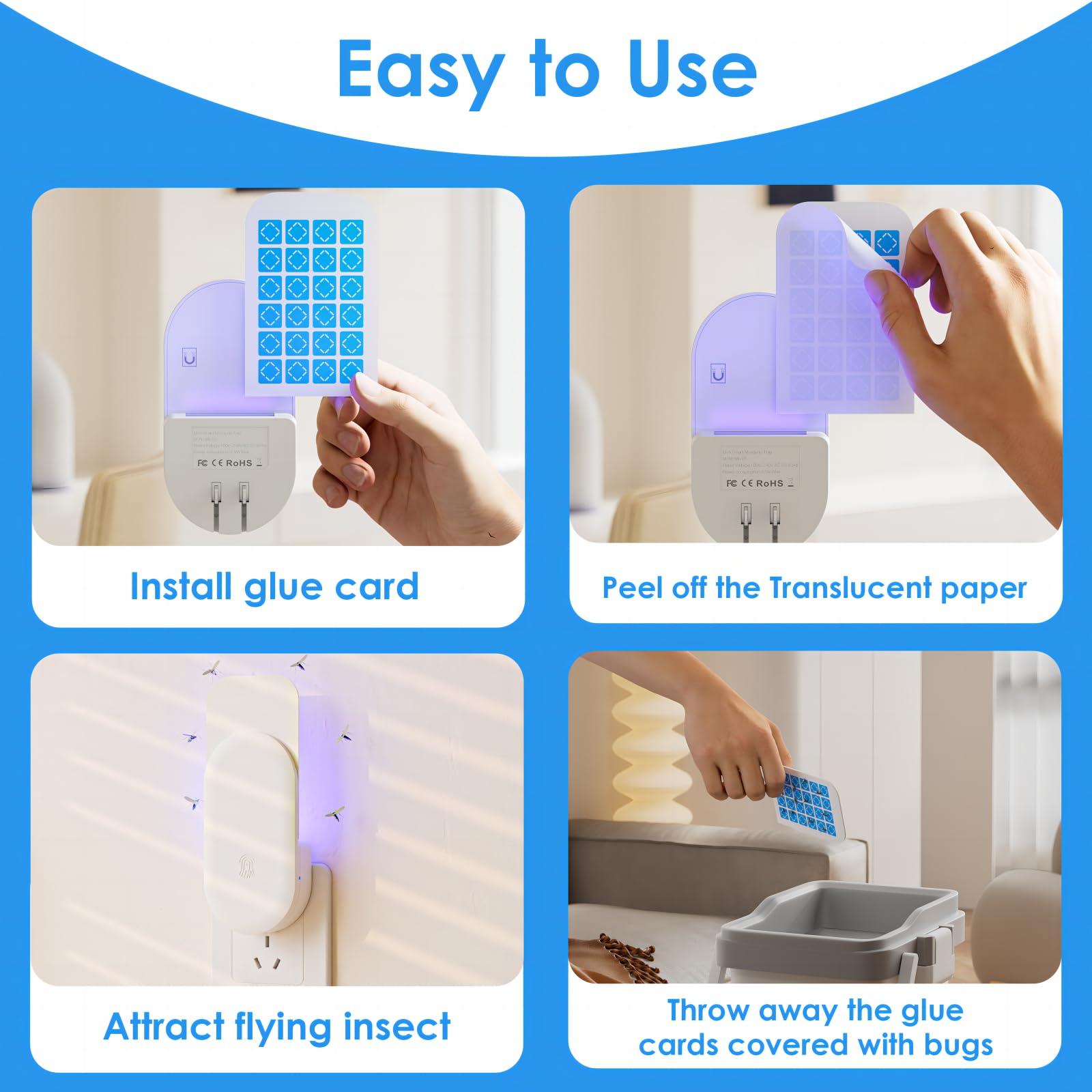TIENBE trampa en cocina mostrando uso discreto y control de insectos