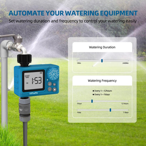 TiFFCOFiO en modo manual activando agua para riego puntual y control inmediato
