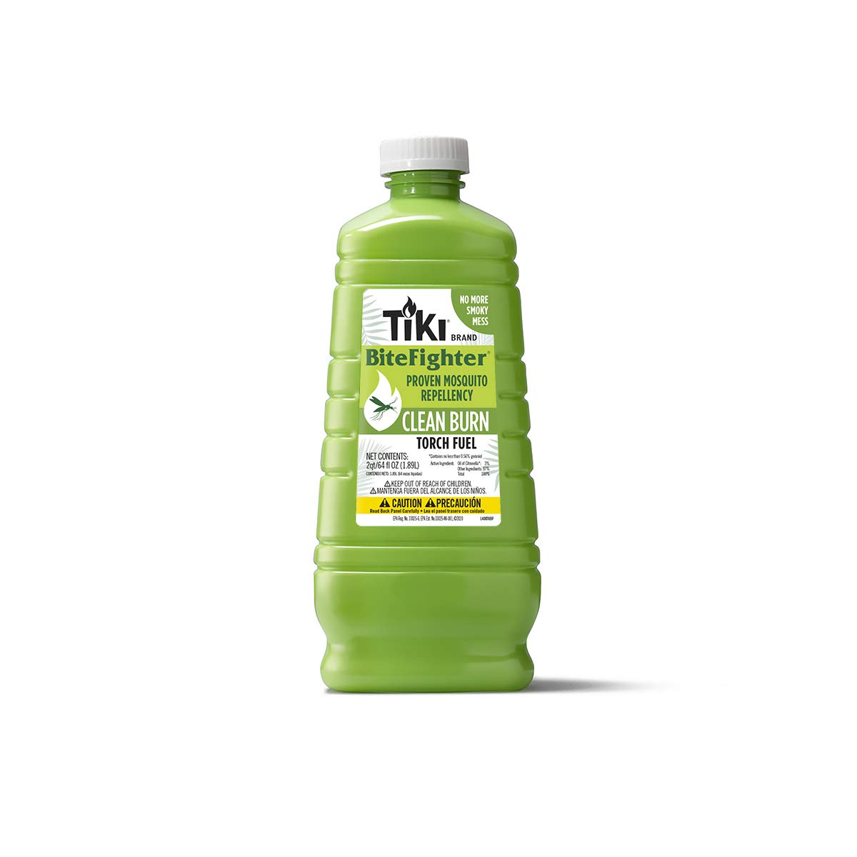 TIKI botella frontal mostrando etiquetado y beneficio menos humo