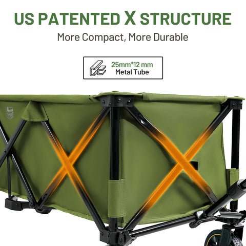 TIMBER RIDGE wagon cargado con equipo demostrando capacidad de 400L