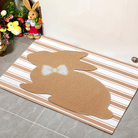 Tinideya alfombra pequeña con conejo colocada en uso aportando encanto