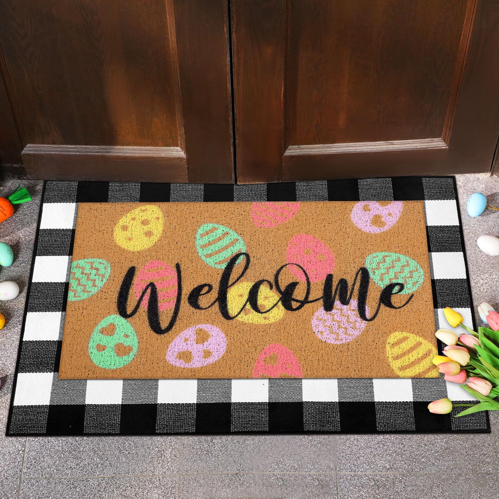 Tinideya detalle de diseño con huevos de Pascua decorativos