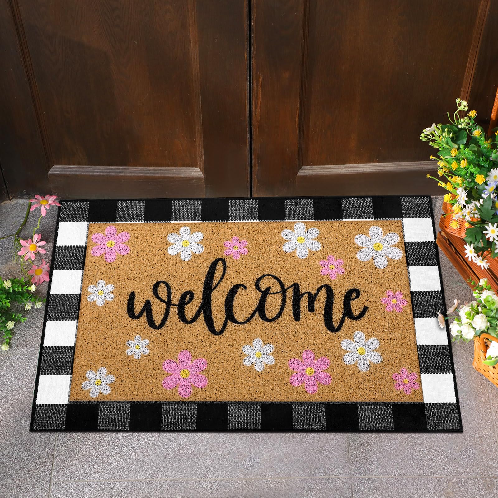 Tinideya escena de exterior con decoración primaveral y calidez visual