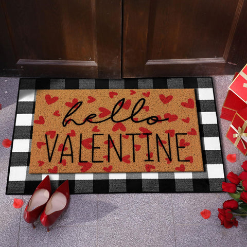 Tinideya detalle "hello VALENTINE" claro y legible para bienvenida temática