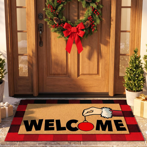 Tinideya felpudo frontal con "Welcome" aporta entrada acogedora