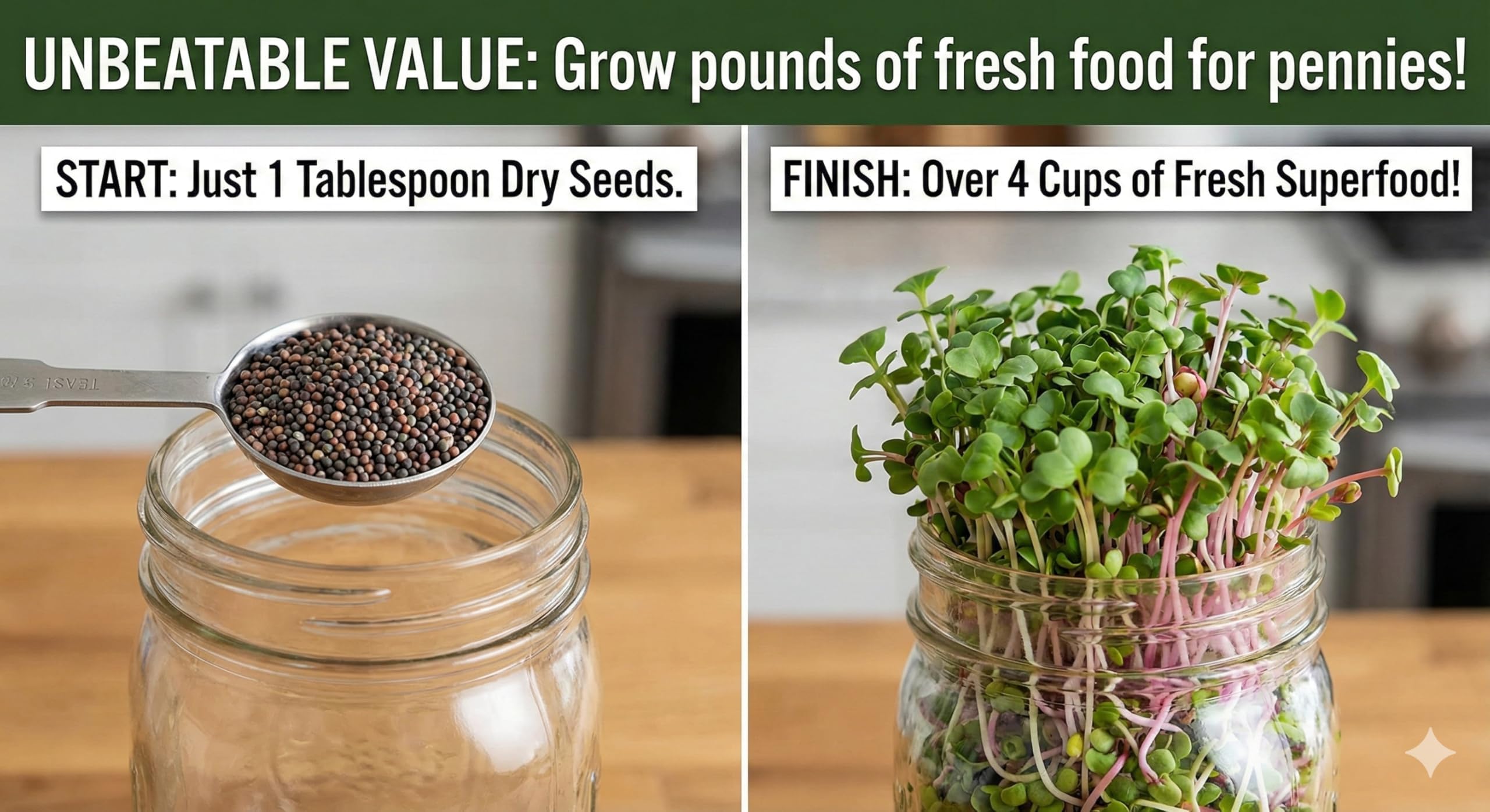 Todd's Seeds brotes en cocina moderna, ingredientes frescos para comidas diarias