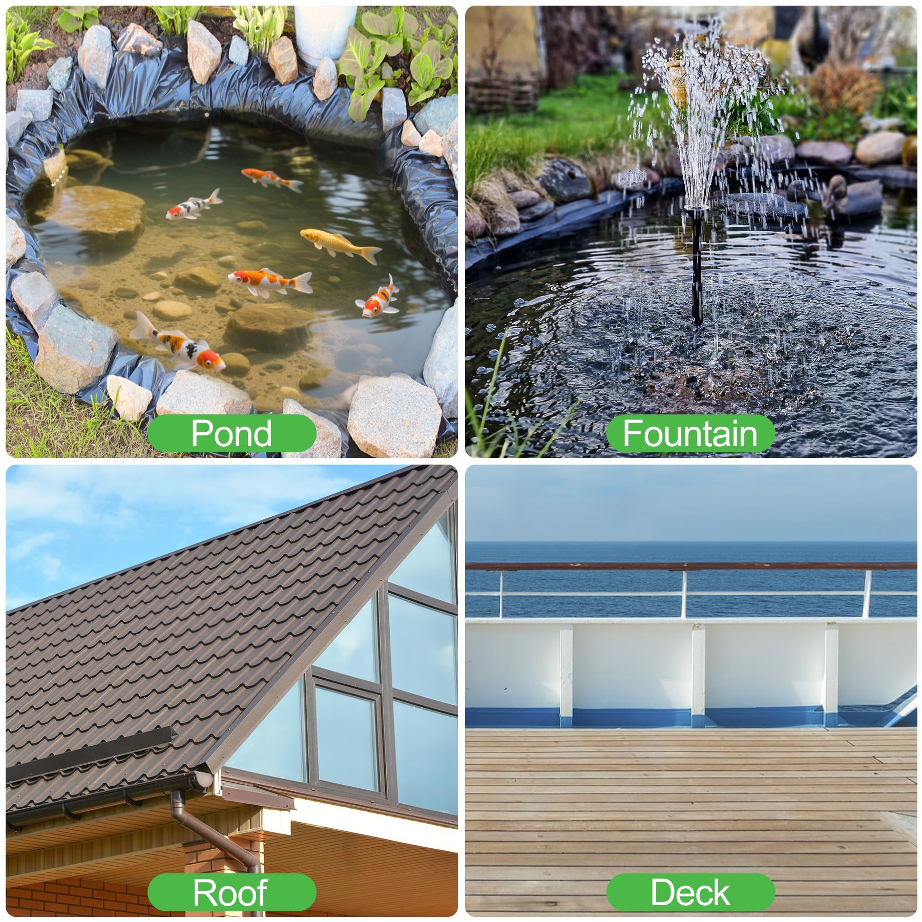 ToLanbbt paisaje de jardín con estanque reparado y sellado duradero