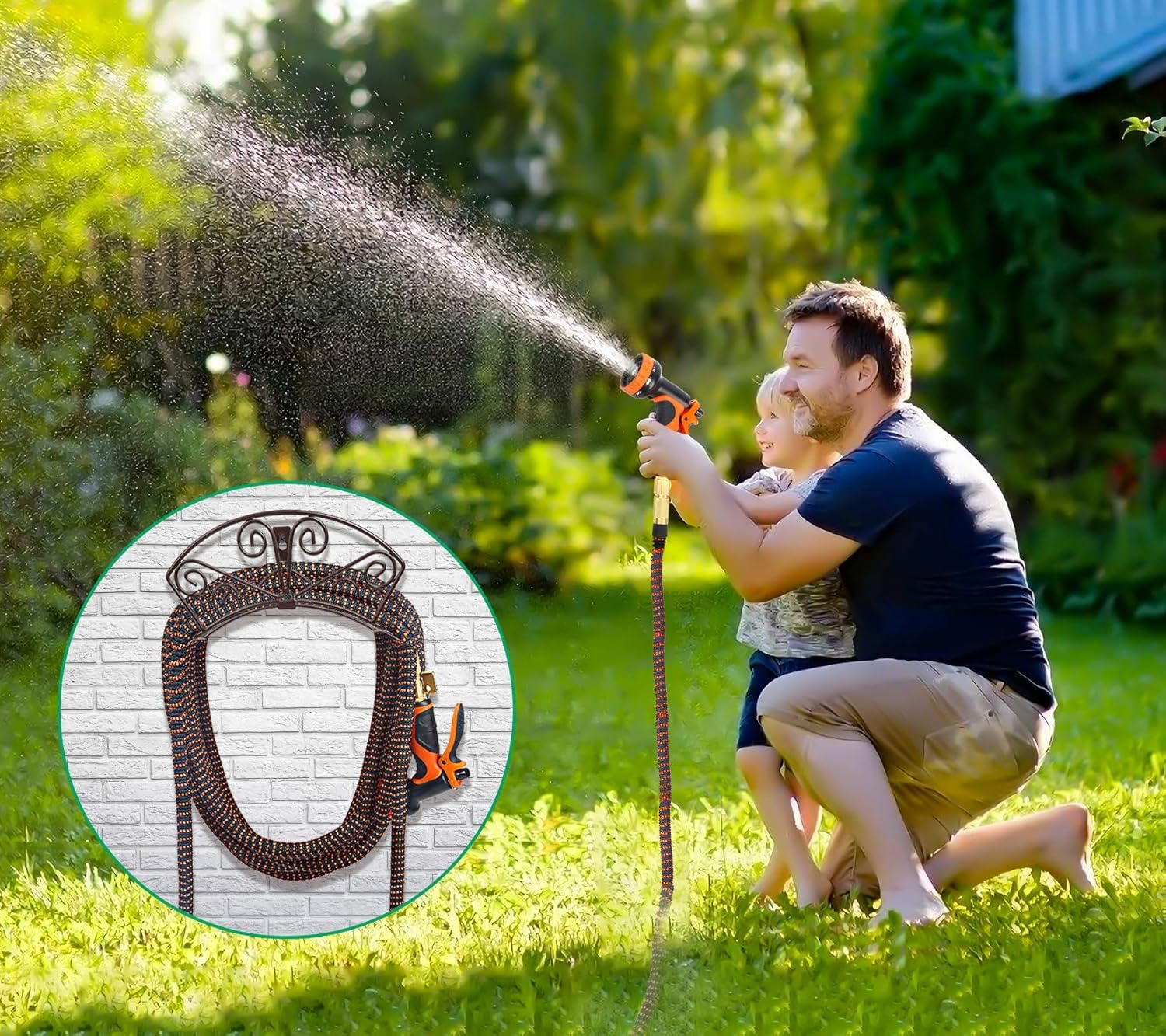 TomCare ambiente de jardín con soporte que mejora la estética