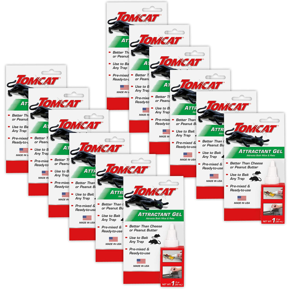 Tomcat frasco frontal listo para cebar trampas, aplicación precisa