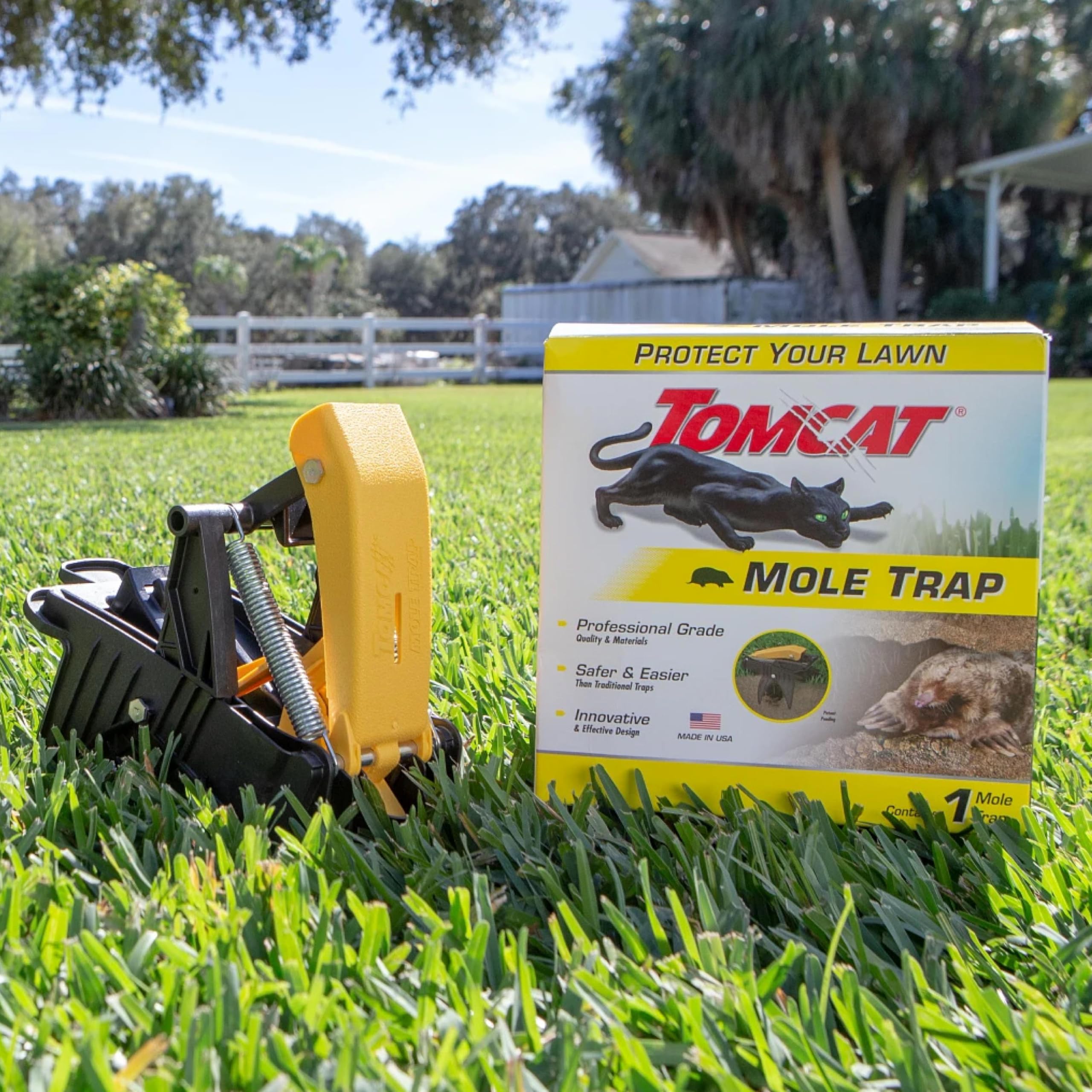 Tomcat pedal amarillo en primer plano facilita aviso de captura