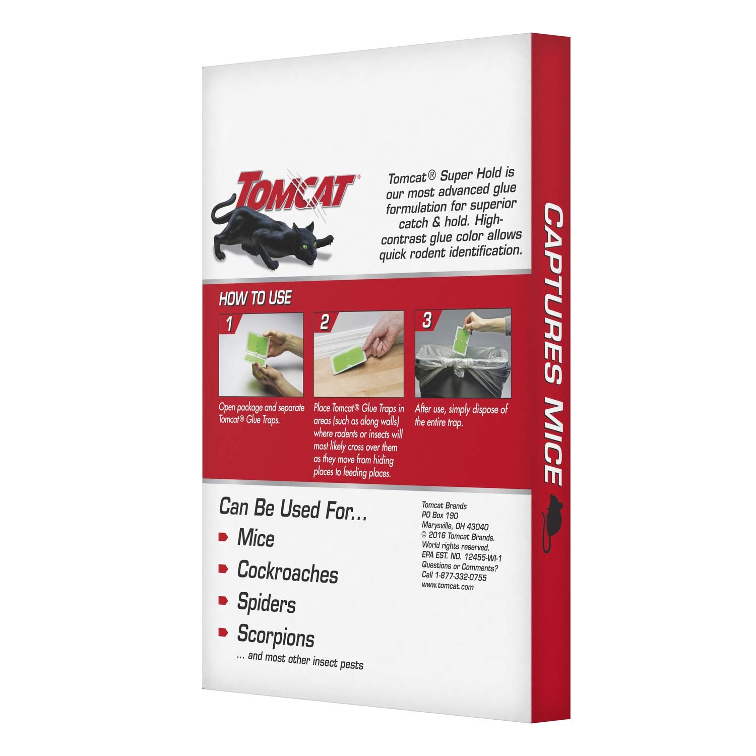 Tomcat trampa con captura de ratón ilustrando resultado visible inmediato