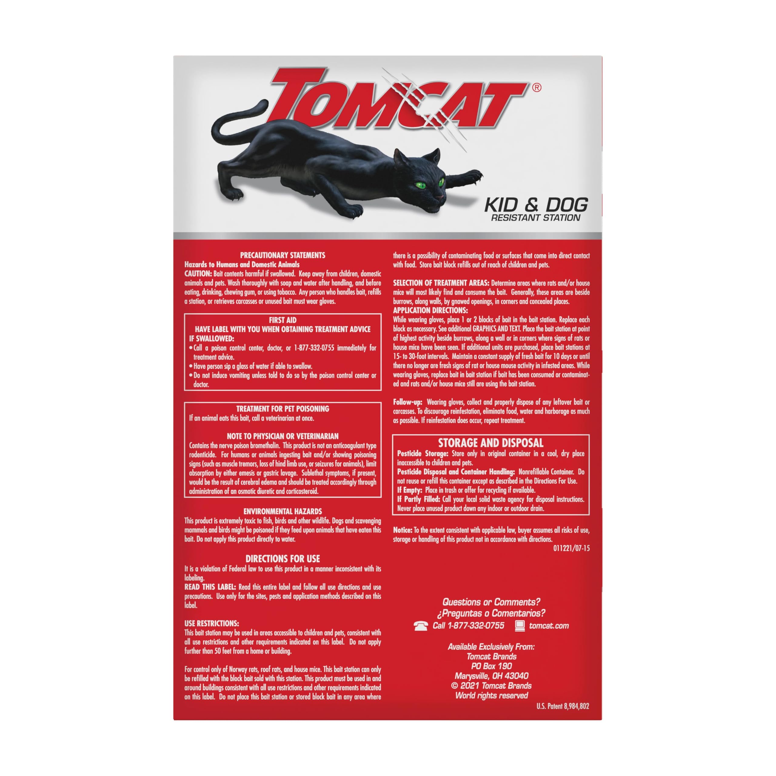 Tomcat ventana transparente para controlar cebo fácilmente