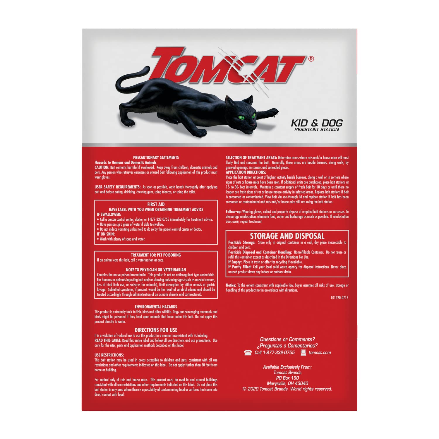 Tomcat ventana transparente que permite vigilar el cebo fácilmente