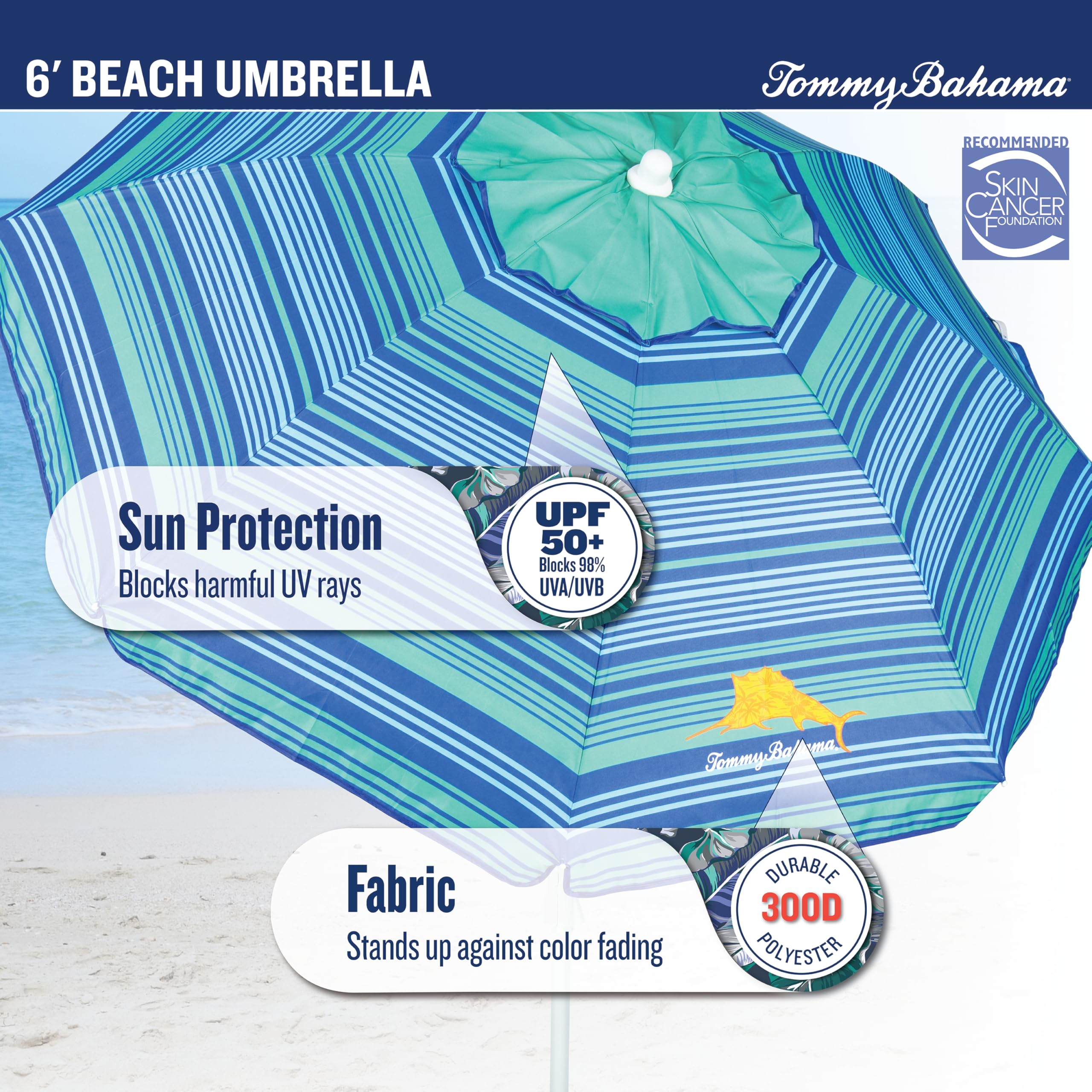 Tommy Bahama respiradero superior que aporta estabilidad contra el viento
