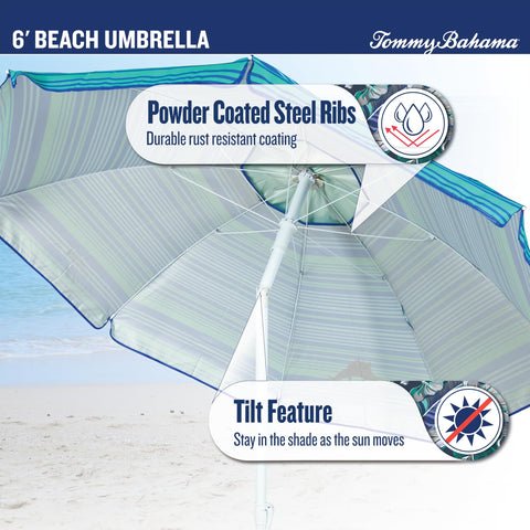 Tommy Bahama primer plano de la tela resistente con acabado protector