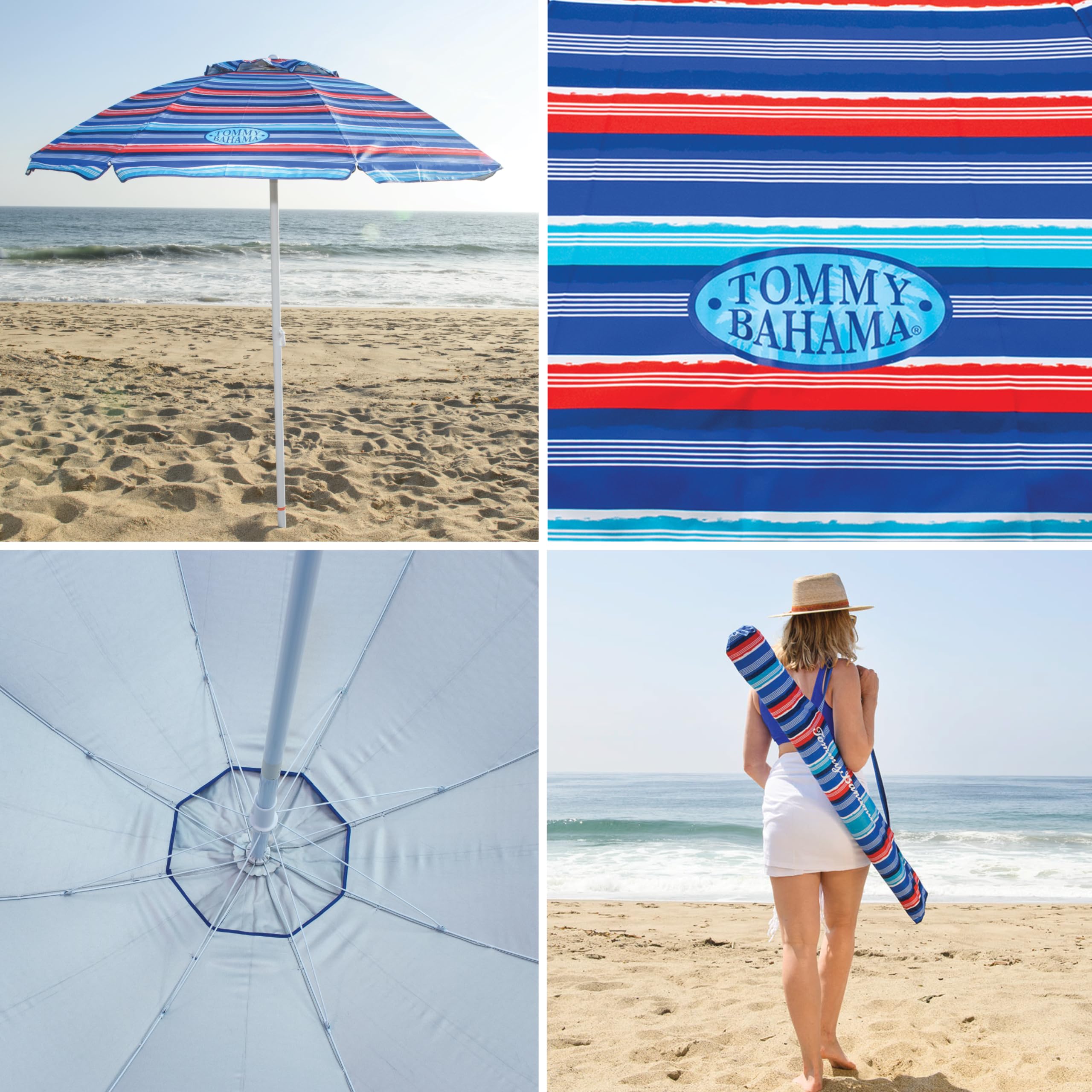 Tommy Bahama primer plano de la tela 300 denier, protección solar duradera
