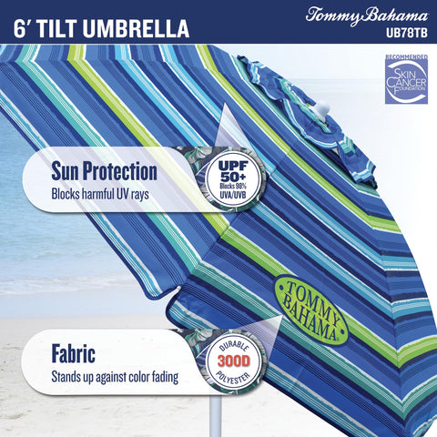 Tommy Bahama ventilación superior que mejora estabilidad frente al viento