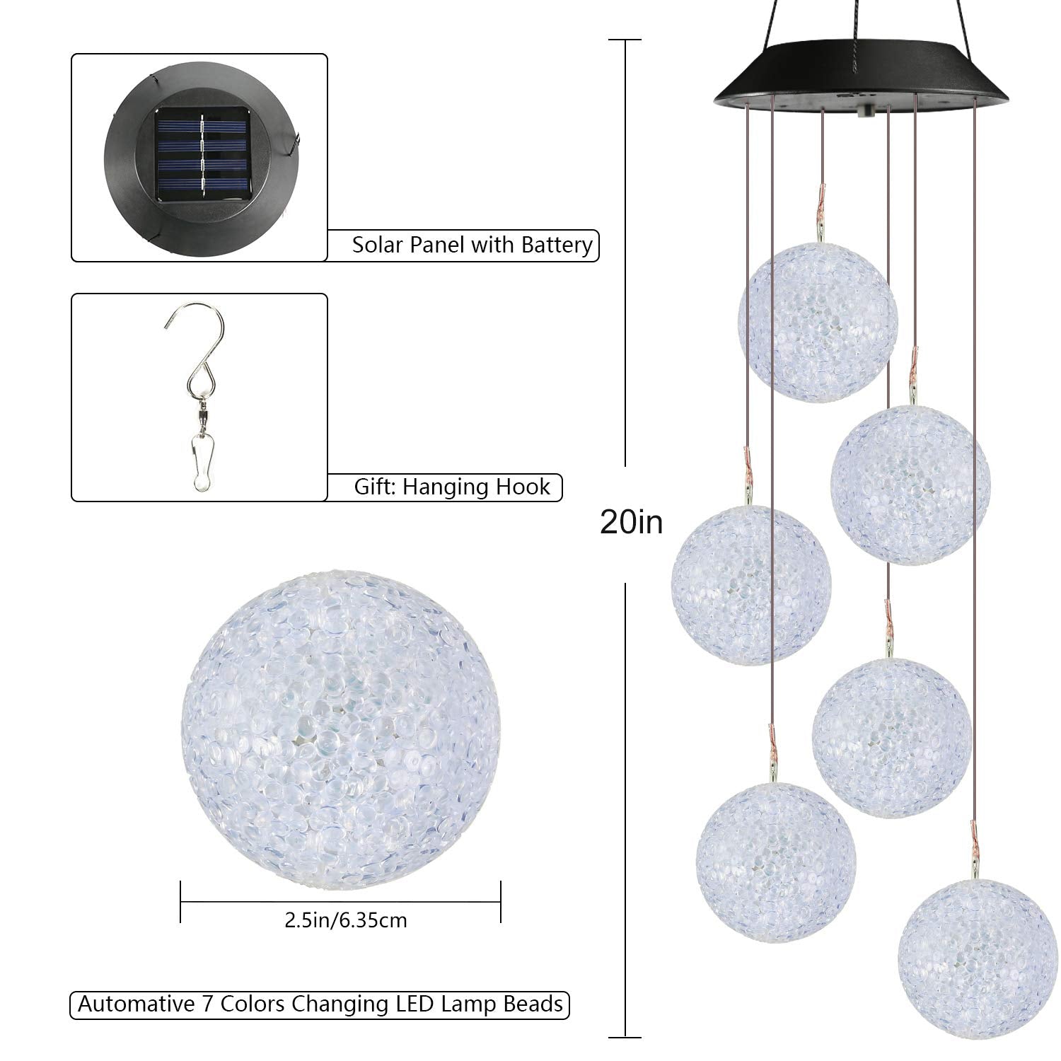 Toodour bolas LED apagadas para apreciar forma y acabado resistente