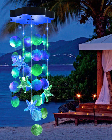 Toodour campanilla frontal con luz nocturna y diseño marino beneficiosa para ambientar