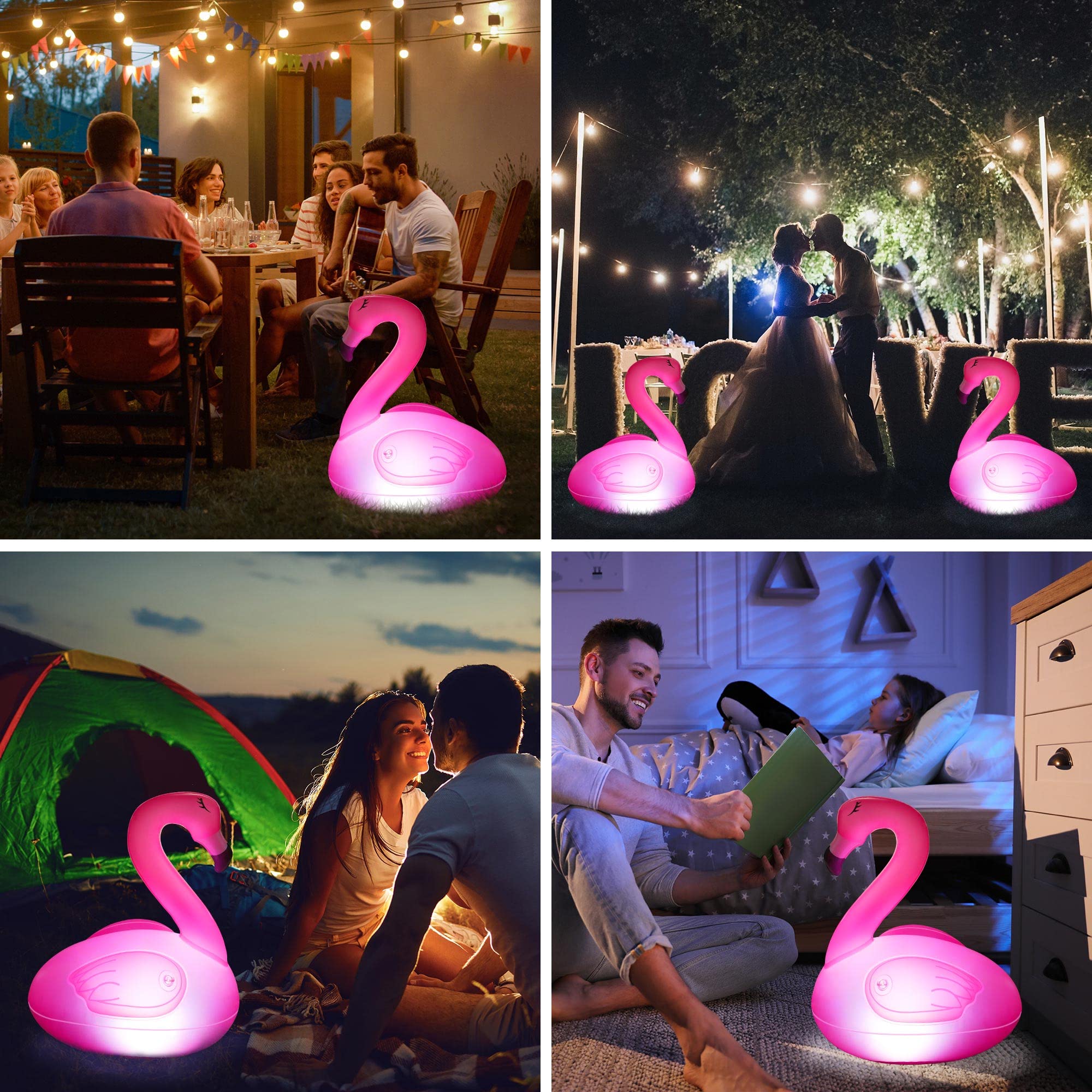 Toodour escena nocturna en jardín ideal para fiestas o reuniones