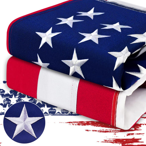 TOOUP bandera EEUU 3x5 vista frontal con colores vivos y uso exterior