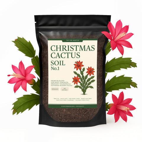 Top Tier Genetics paquete frontal de sustrato para Cactus de Navidad, presentación lista para usar beneficiosa