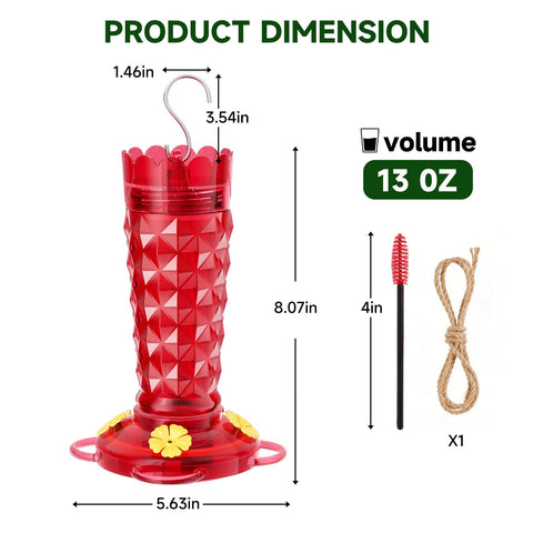 TOP XIAN comparación de tamaño 13 oz para control de néctar