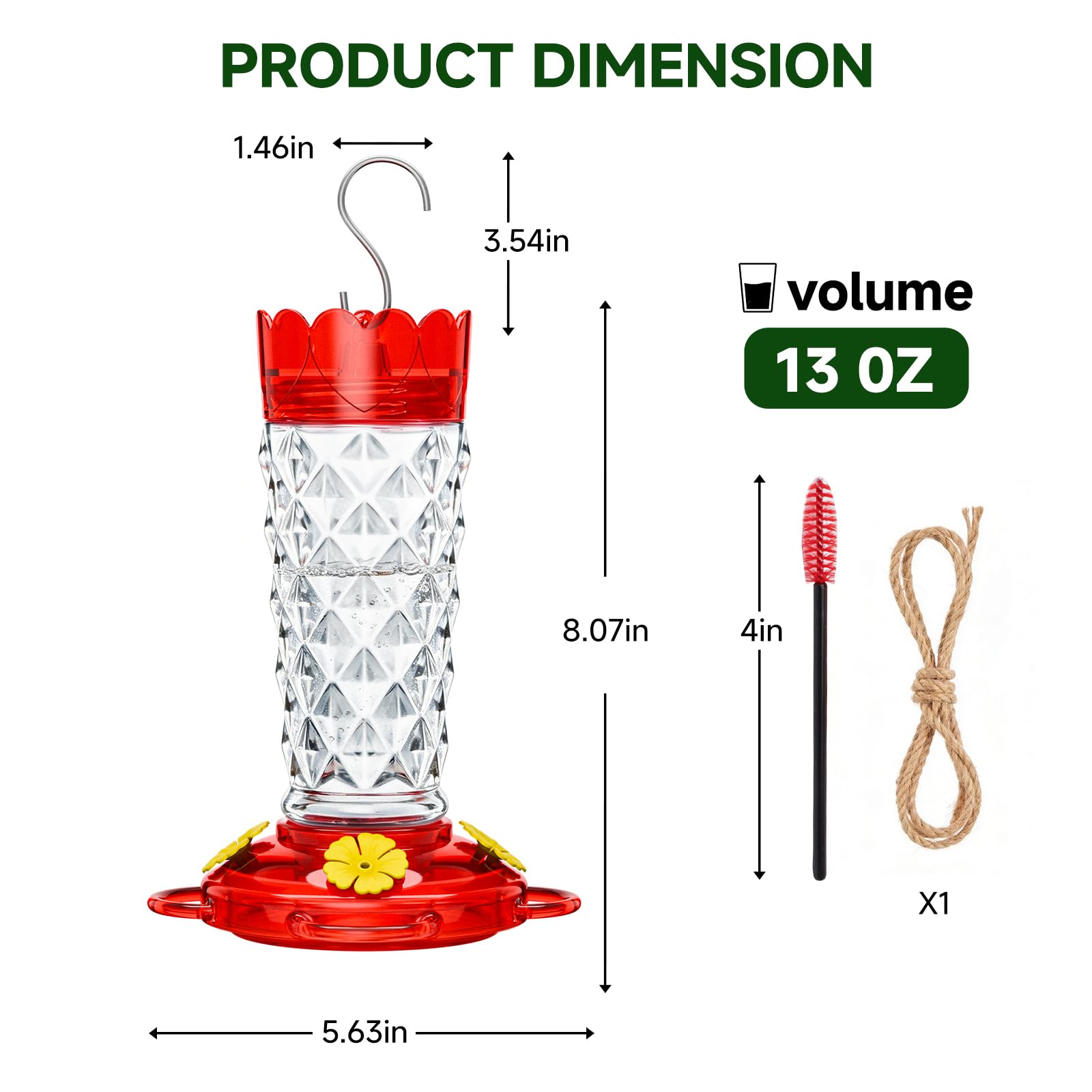 TOP XIAN comparación de tamaño 13 oz para planificar ubicación y capacidad
