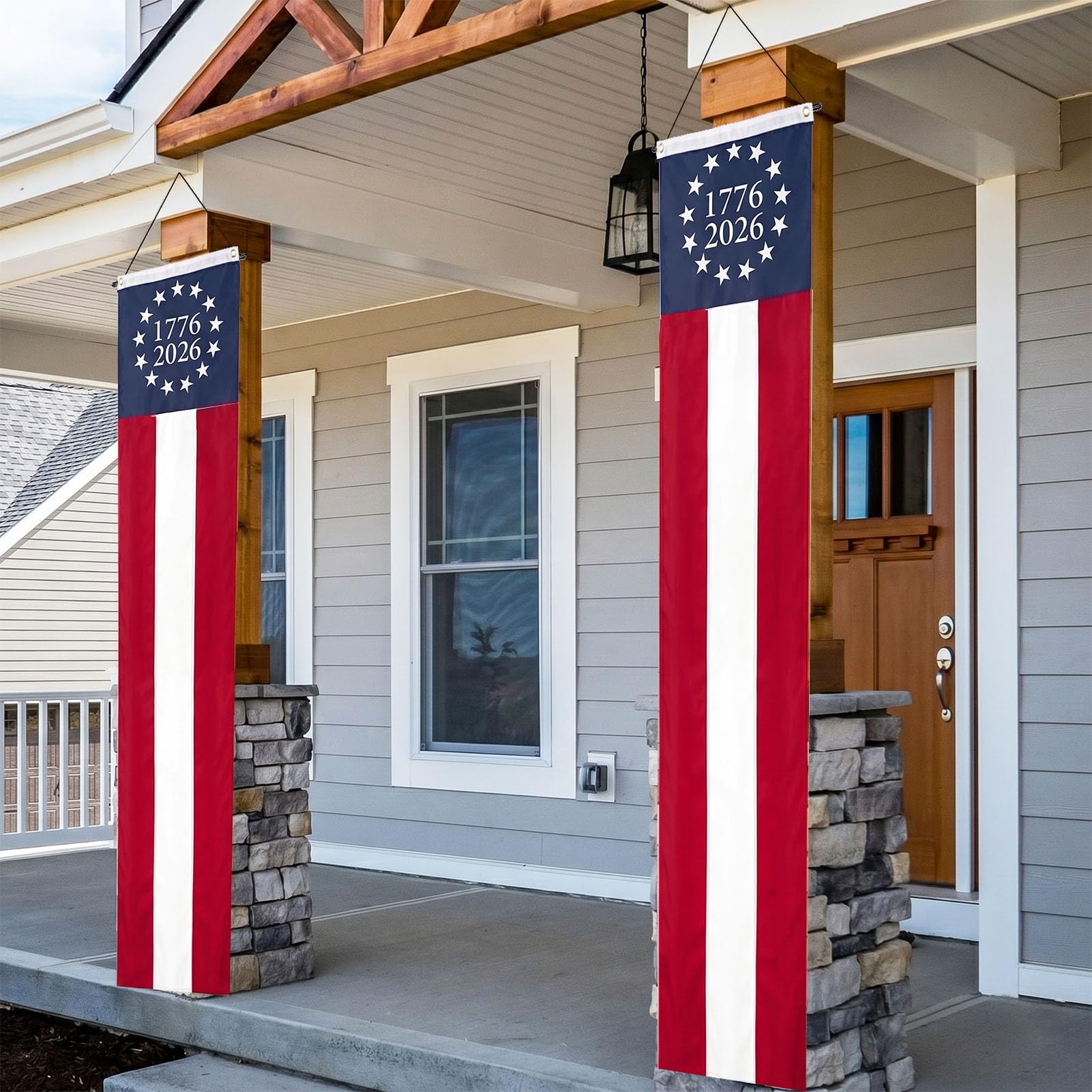TOPFLAGS vista frontal del banner 20x96 muestra gran impacto visual