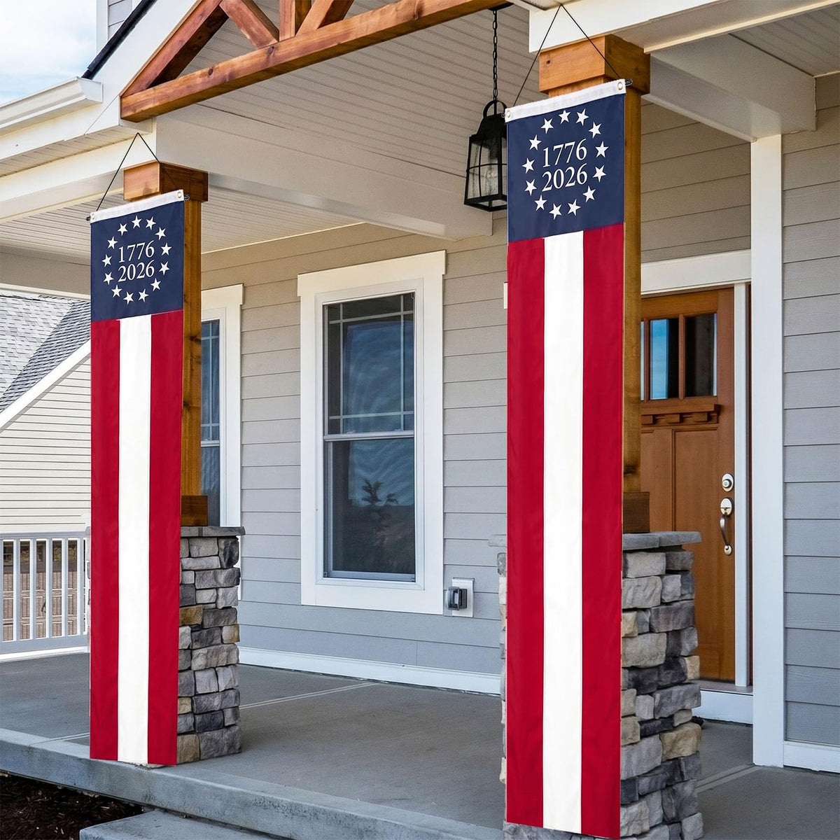 TOPFLAGS vista frontal del banner 20x96 muestra gran impacto visual