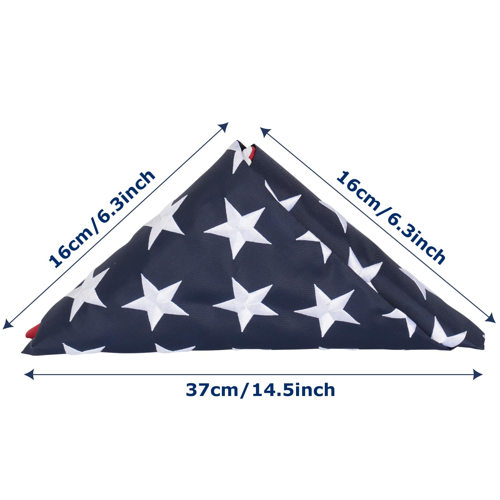 TOPFLAGS bandera americana 3x5 vista frontal mostrando colores vivos