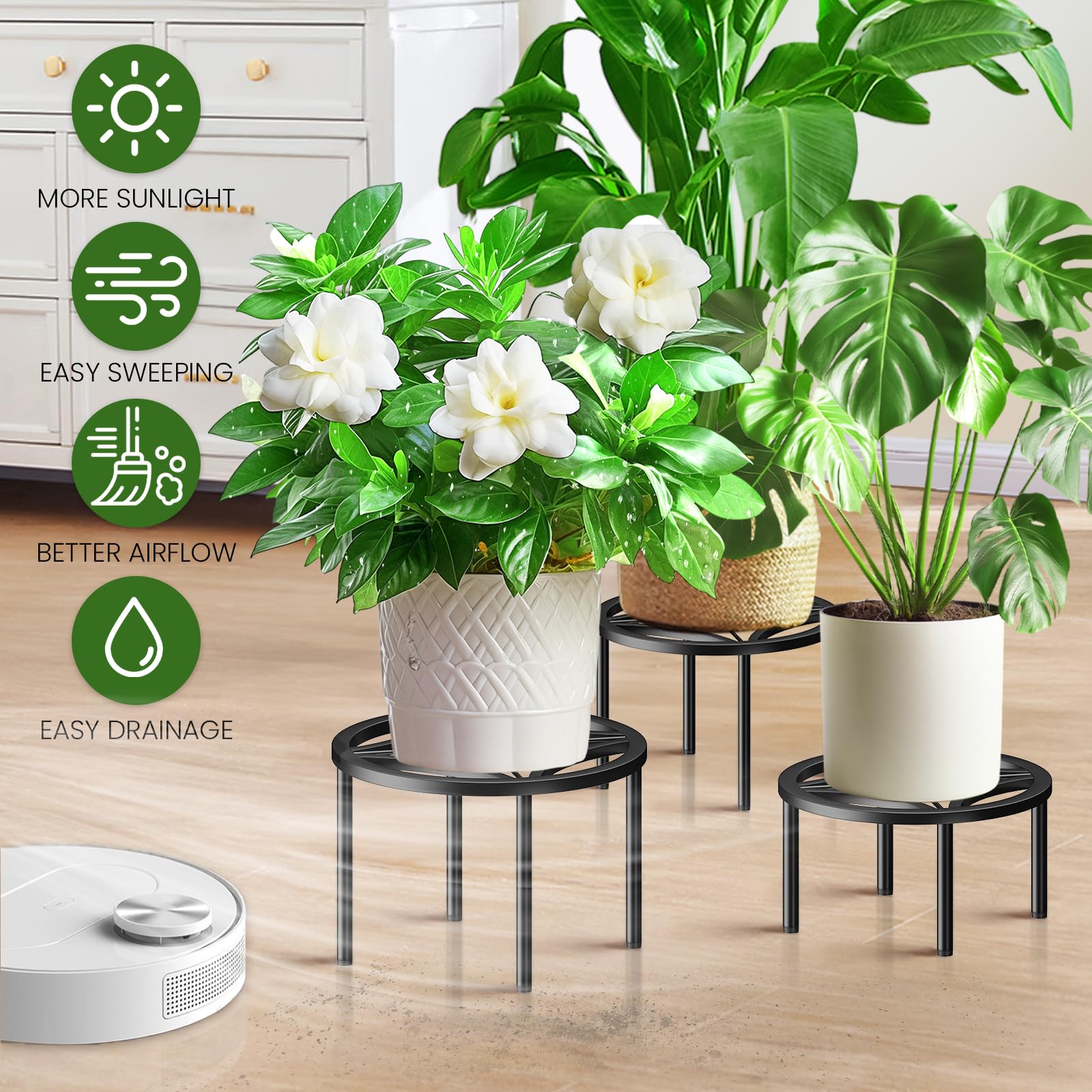 TOSKING detalle geométrico de refuerzo, soporta macetas pesadas