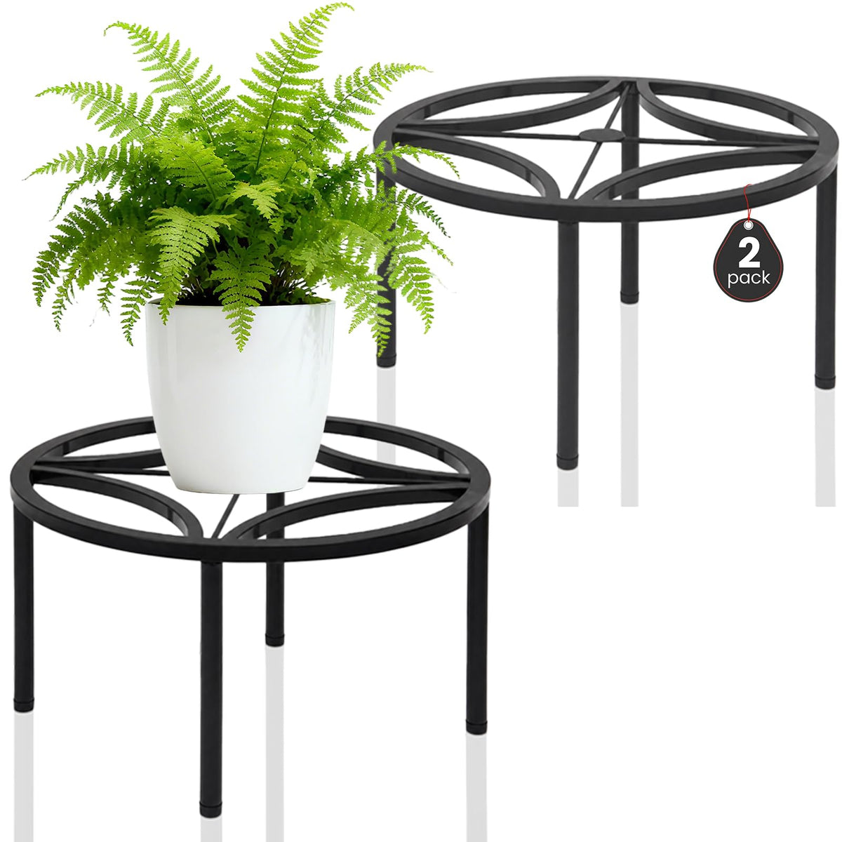 TOSKING soporte metálico frontal mostrando estabilidad y diseño geométrico