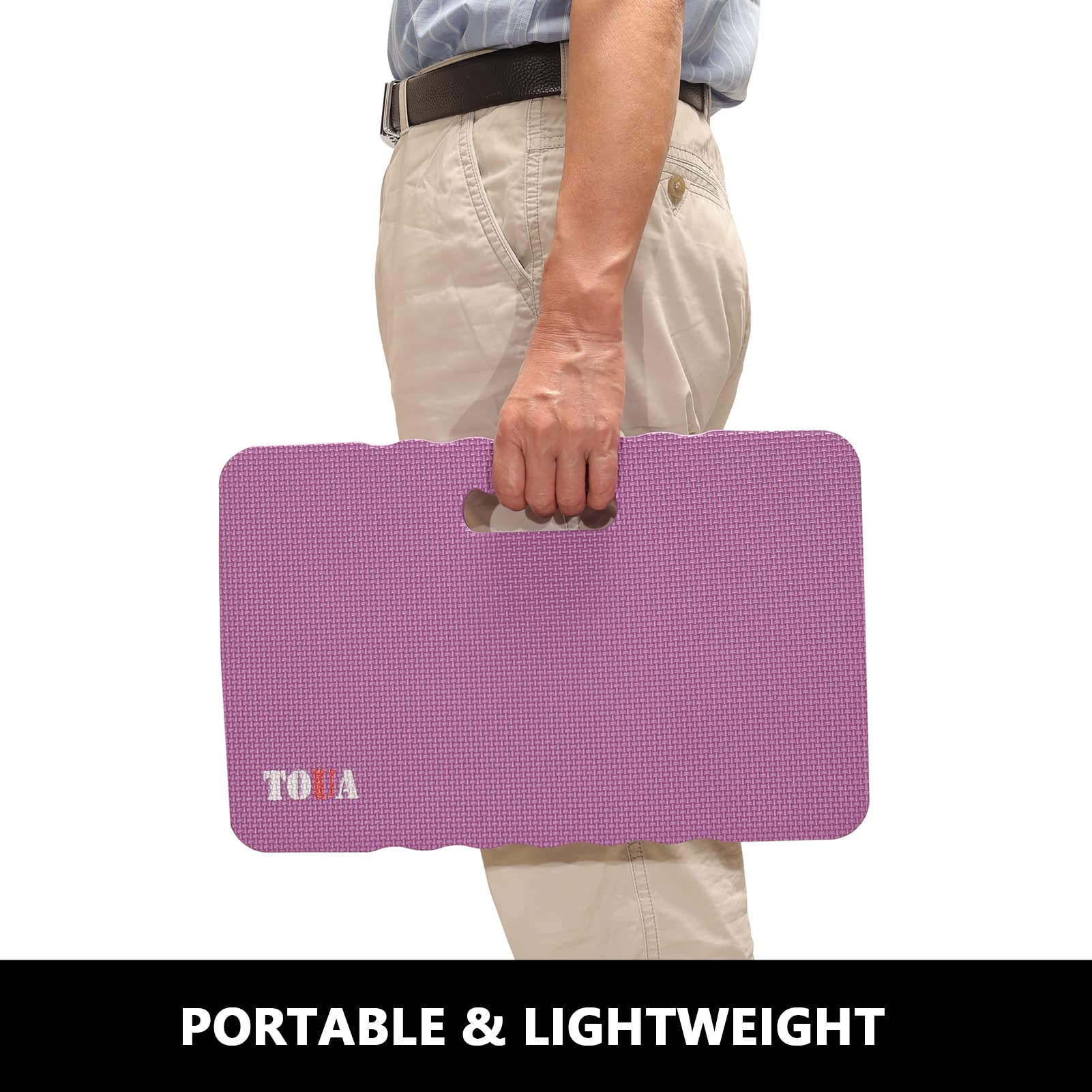 TOUA comparación talla con mano para visualizar dimensiones y portabilidad