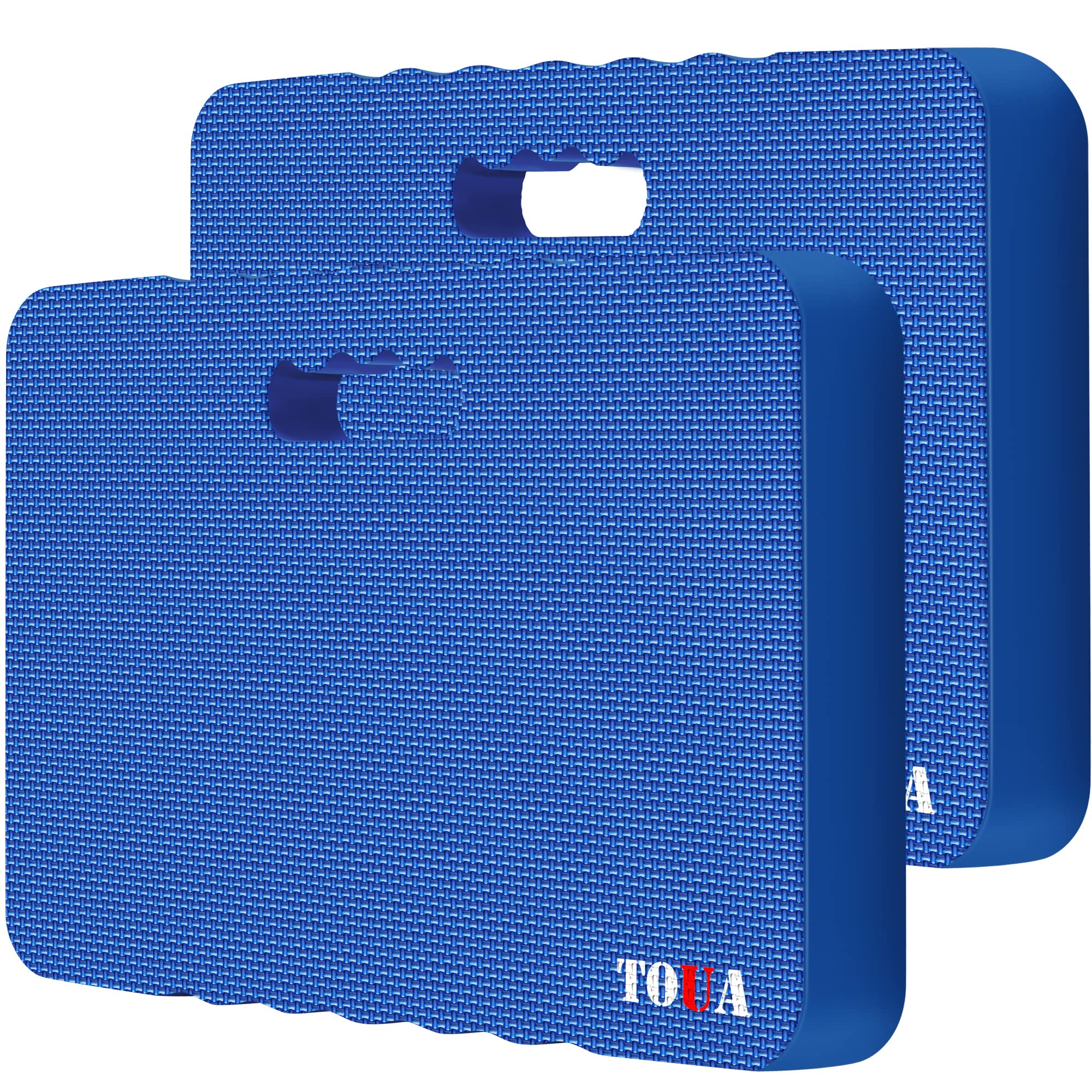 TOUA paquete frontal azul mostrando tamaño y acabado, protección cómoda