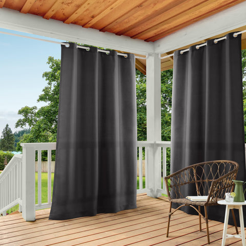 TOWN & COUNTRY BASICS panel frontal charcoal mostrando caída elegante y privacidad