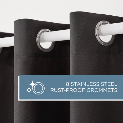 Town & Country Basics panel negro colgado en ventana interior, regula luz y privacidad