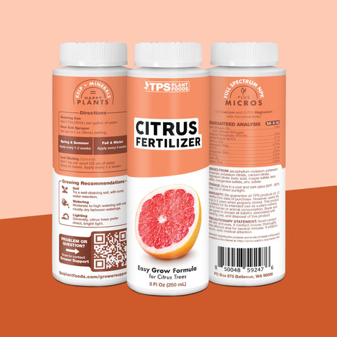 TPS NUTRIENTS ambiente de jardín mostrando árboles cítricos saludables en uso