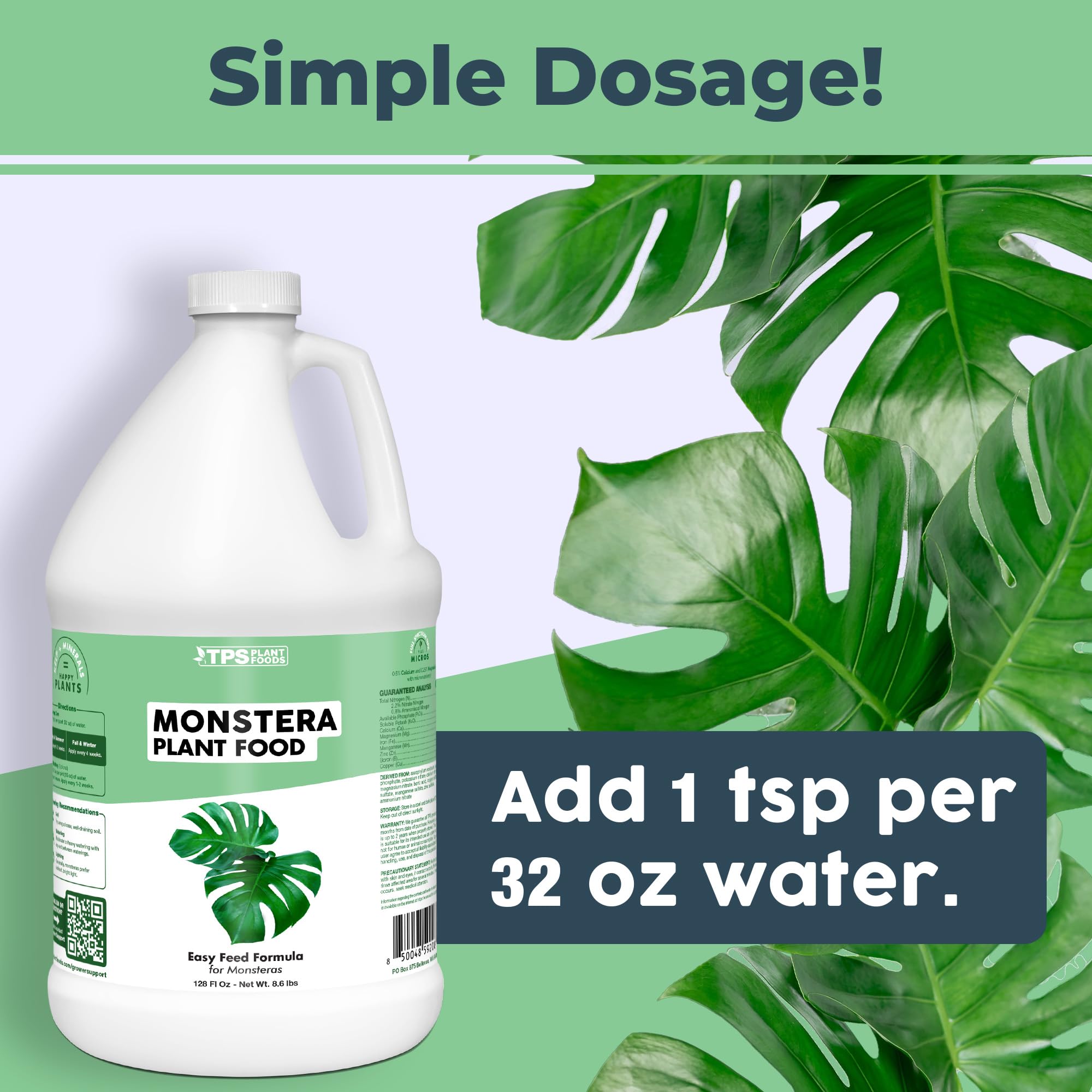 TPS NUTRIENTS aplicación en maceta de Monstera para hojas más grandes