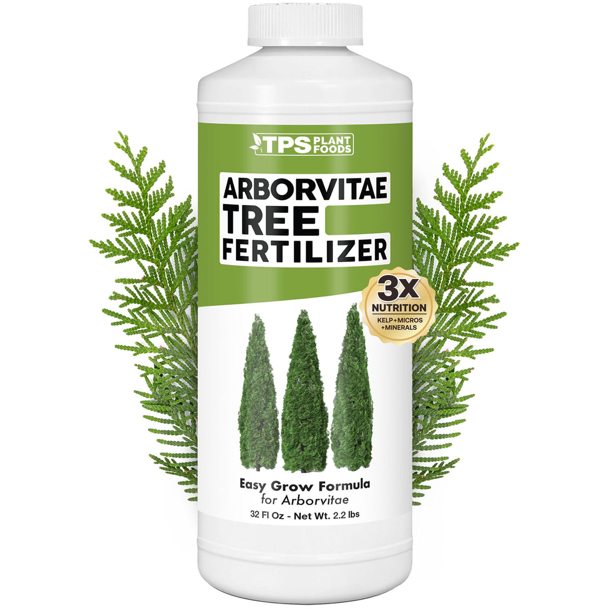 TPS NUTRIENTS botella frontal mostrando etiqueta y tamaño 32 oz para fácil identificación