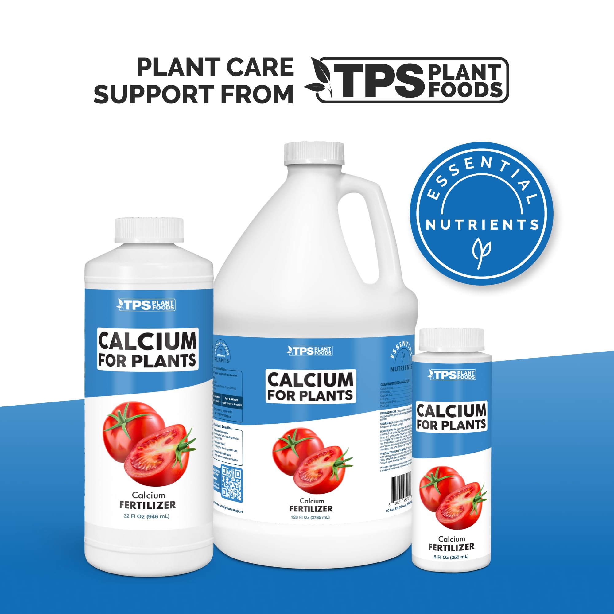 TPS NUTRIENTS bote junto a herramientas de jardín en escenario de cultivo